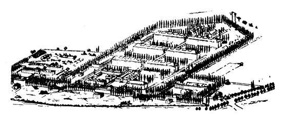 XX. Η φυλακή Fresnes, που κατασκευάστηκε το 1898 κοντά στο Παρίσι και σχεδιάστηκε από τον Francisque Henri Poussin. Πρόκειται για την πρώτη φυλακή τύπου τηλεγραφόξυλου (telephonepole).