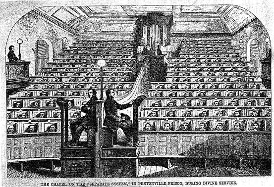 XXXVII. Το παρεκκλήσι της Πρότυπης Φυλακής του Pentonville, όπως φαίνεται από τον άμβωνα. 