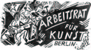 Ξυλογραφία για την εικονογράφηση της μπροσούρας του Arbeitsrat für Kunst