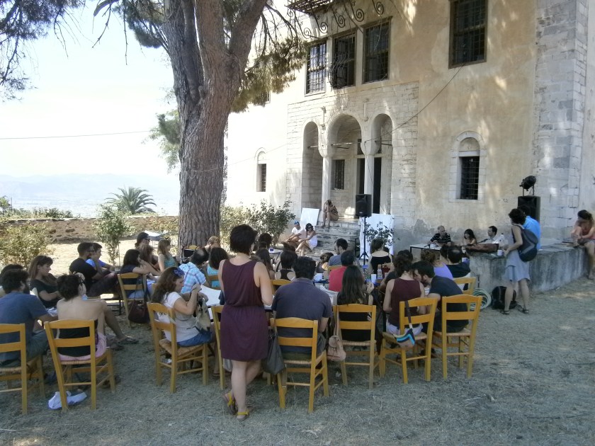 Από την εκδήλωση για τις μορφές και τα περιεχόμενα της συλλογικής οργάνωσης των αρχιτεκτόνων: Σωματείο Μισθωτών Τεχνικών και Σύλλογος Αρχιτεκτόνων.