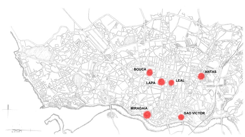 Περιοχές παρέμβασης του προγράμματος S.A.A.L. στο Οπόρτο