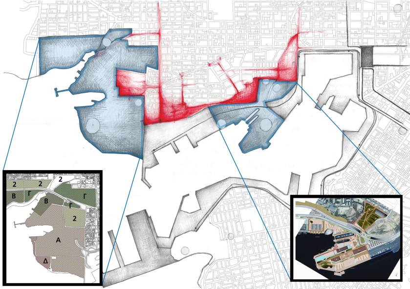 Εικόνα 2: Ανάλυση του αποκλεισμού της Δραπετώνας - Υπάρχων σχεδιασμός έργων υποδομής.