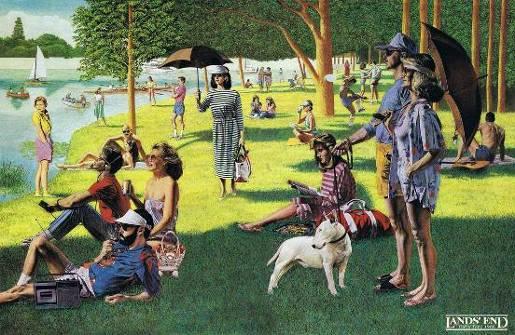 15. Cover of Lands’ End Direct Merchants 22, 6, “Everything you need for a Saturday at the Beach, or a Sunday in the park, 1986.