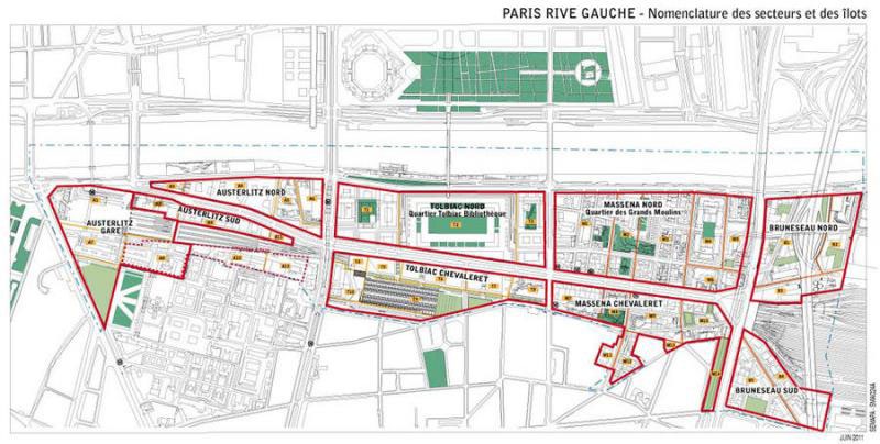 Εικόνα 20: Διαχωρισμός της περιοχής ανάπλασης σε τομείς.