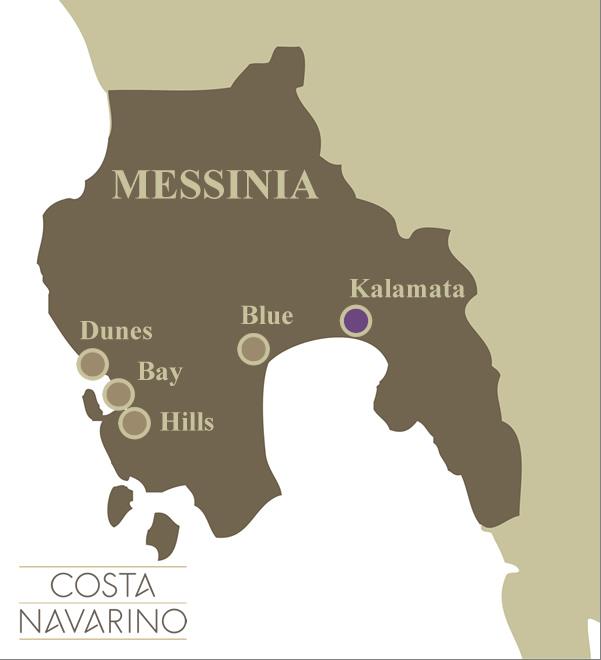 Εικόνα 4: η χωροθέτηση των τεσσάρων τμημάτων της ΠΟΤΑ (πηγή: www.costanavarino.com)