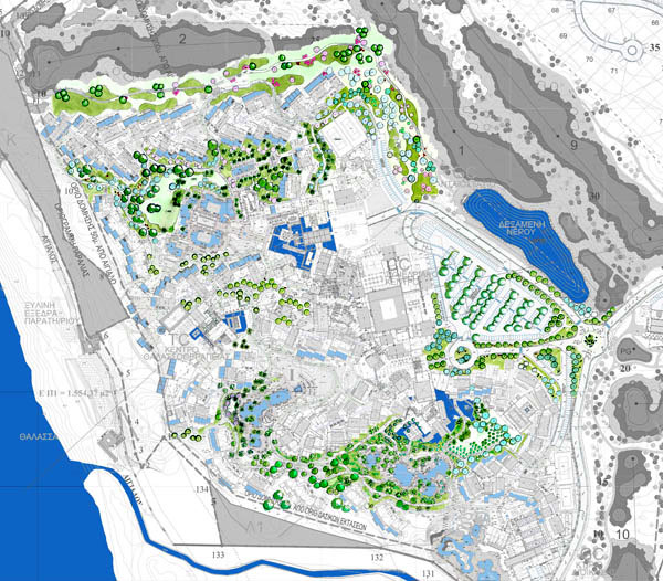 Εικόνα 5: το masterplan του Navarino Dunes, 2007. Έργο του γραφείου Atelier Jean Mus et cie (πηγή: www.jeanmus.fr) 